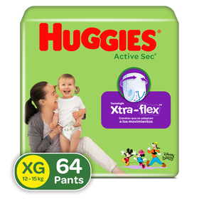 Pants Huggies Active Sec  3/XG 64U